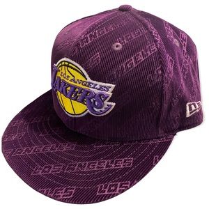 Rare - LA lakers purple corduroy logo cap